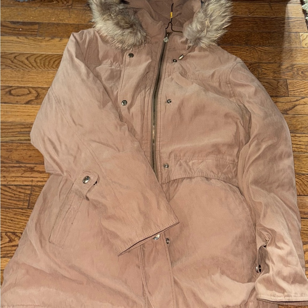 Women's Tan Parka Coat